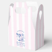 Retro Modern Pink & Blue Bachelorette Weekend Geschenkschachtel (Geöffnet)