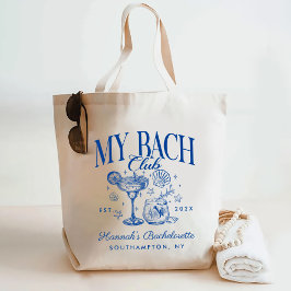 Retro Modern Pink & Blue Bachelorette Weekend Tragetasche