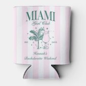 Retro Modern Pink & Green Miami Junggeselinnen-Abs Dosenkühler (Vorderseite)