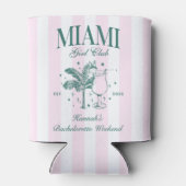 Retro Modern Pink & Green Miami Junggeselinnen-Abs Dosenkühler (Rückseite)