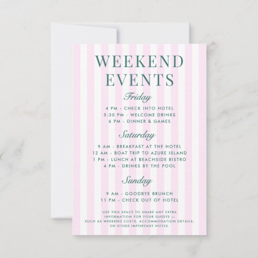 Retro Modern Pink & Green Miami Junggeselinnen-Abs Einladung (Rückseite)