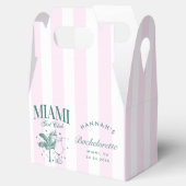 Retro Modern Pink & Green Miami Junggeselinnen-Abs Geschenkschachtel (Geöffnet)