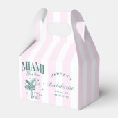 Retro Modern Pink & Green Miami Junggeselinnen-Abs Geschenkschachtel (Vorderseite)