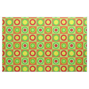 Retro Modern Polka Dots Circles Op Art 1970s Stoff