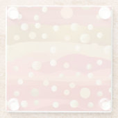 Retro-modern Polka dots with autumn dunes  Glasuntersetzer (Rückseite)
