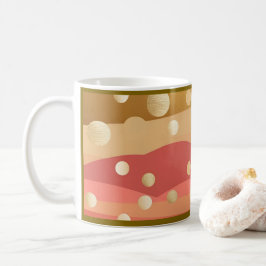 Retro Modern Polka dots with Autumnal Dunes Kaffeetasse