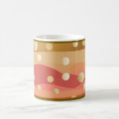 Retro Modern Polka dots with Autumnal Dunes Kaffeetasse (Mittel)