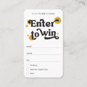 Retro Modern Prize Zeichn Raffle Business Ticket (Vorderseite)
