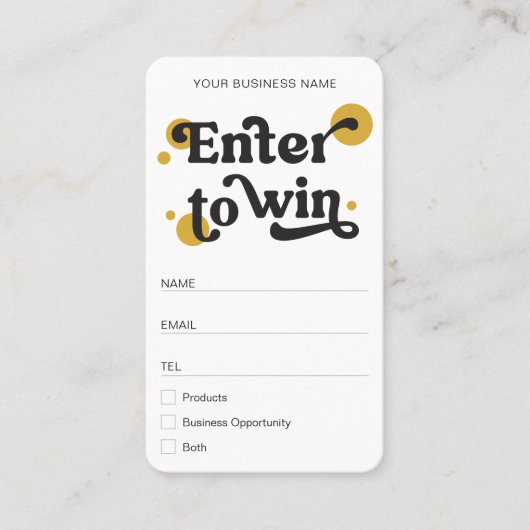 Retro Modern Prize Zeichn Raffle Business Ticket (Vorderseite)