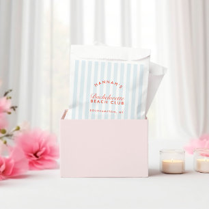 Retro Modern Red & Blue Streifen Bachelorette Geschenktütchen