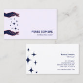 Retro Modern Reiki Practitioner Energy Healer Visitenkarte (Vorne/Hinten)