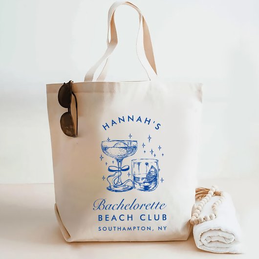 Retro-Modern Rosa & Blau Junggesellinnen-Wochenend Tragetasche