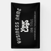 Retro-Modern Schwarz & Weiß hochladen (editierbar) Banner (Vertikal)