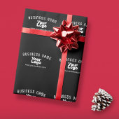 Retro-Modern Schwarz & Weiß hochladen (editierbar) Geschenkpapier