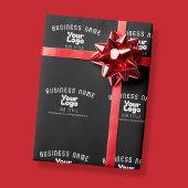 Retro-Modern Schwarz & Weiß hochladen (editierbar) Geschenkpapier