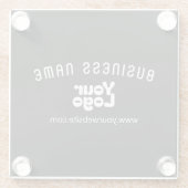 Retro-Modern Schwarz & Weiß hochladen (editierbar) Glasuntersetzer (Rückseite)