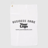 Retro-Modern Schwarz & Weiß hochladen (editierbar) Golfhandtuch (Vorderseite)