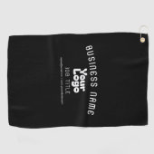 Retro-Modern Schwarz & Weiß hochladen (editierbar) Golfhandtuch (Horizontal)