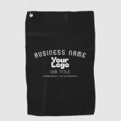 Retro-Modern Schwarz & Weiß hochladen (editierbar) Golfhandtuch (Vorderseite)