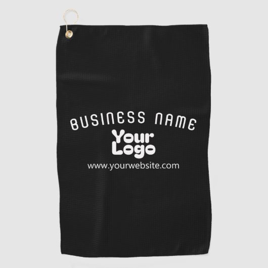 Retro-Modern Schwarz & Weiß hochladen (editierbar) Golfhandtuch (Vorderseite)