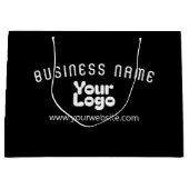 Retro-Modern Schwarz & Weiß hochladen (editierbar) Große Geschenktüte (Vorderseite)