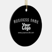 Retro-Modern Schwarz & Weiß hochladen (editierbar) Keramik Ornament (Rechts)