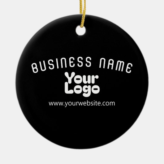 Retro-Modern Schwarz & Weiß hochladen (editierbar) Keramik Ornament (Vorne)