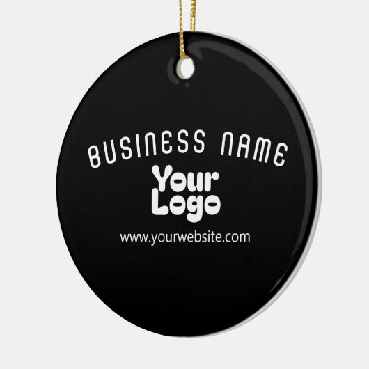 Retro-Modern Schwarz & Weiß hochladen (editierbar) Keramik Ornament (Links)