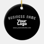 Retro-Modern Schwarz & Weiß hochladen (editierbar) Keramik Ornament (Hinten)