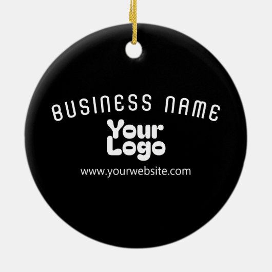 Retro-Modern Schwarz & Weiß hochladen (editierbar) Keramik Ornament (Hinten)