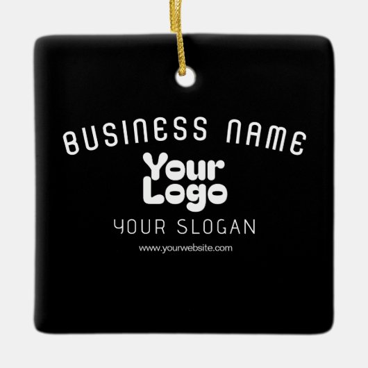 Retro-Modern Schwarz & Weiß hochladen (editierbar) Keramikornament (Vorderseite)