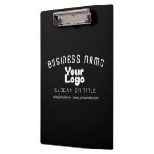 Retro-Modern Schwarz & Weiß hochladen (editierbar) Klemmbrett (Links)