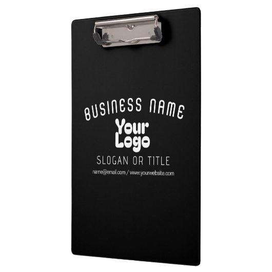 Retro-Modern Schwarz & Weiß hochladen (editierbar) Klemmbrett (Links)