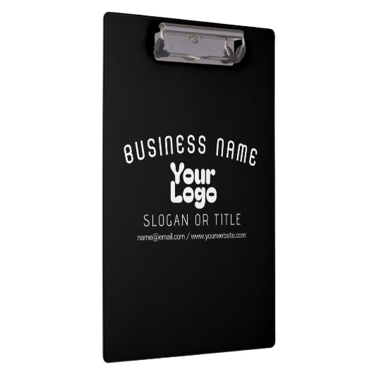 Retro-Modern Schwarz & Weiß hochladen (editierbar) Klemmbrett (Rechts)