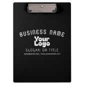 Retro-Modern Schwarz & Weiß hochladen (editierbar) Klemmbrett (Vorderseite)