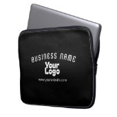 Retro-Modern Schwarz & Weiß hochladen (editierbar) Laptopschutzhülle (Vorderseite Links)