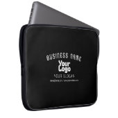 Retro-Modern Schwarz & Weiß hochladen (editierbar) Laptopschutzhülle (Vorne Rechts)