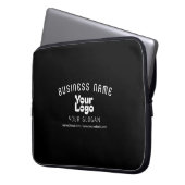 Retro-Modern Schwarz & Weiß hochladen (editierbar) Laptopschutzhülle (Vorderseite Links)