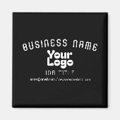 Retro-Modern Schwarz & Weiß hochladen (editierbar) Magnet (Vorne)