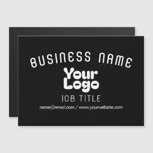 Retro-Modern Schwarz & Weiß hochladen (editierbar) Magnetkarte