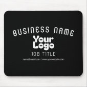 Retro-Modern Schwarz & Weiß hochladen (editierbar) Mousepad (Vorne)