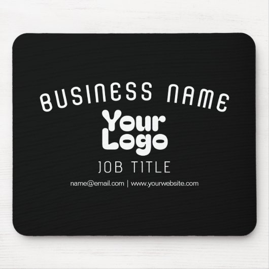 Retro-Modern Schwarz & Weiß hochladen (editierbar) Mousepad (Vorne)