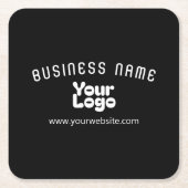 Retro-Modern Schwarz & Weiß hochladen (editierbar) Rechteckiger Pappuntersetzer (Vorderseite)