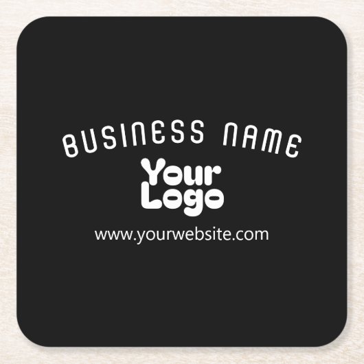 Retro-Modern Schwarz & Weiß hochladen (editierbar) Rechteckiger Pappuntersetzer (Vorderseite)