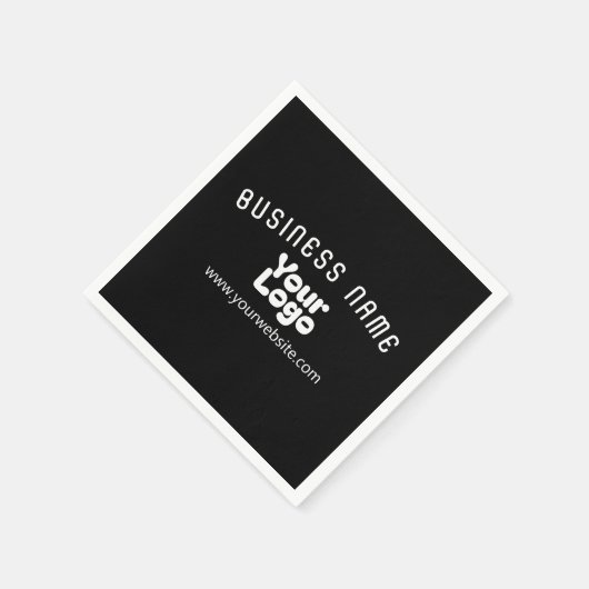 Retro-Modern Schwarz & Weiß hochladen (editierbar) Serviette (Ecke)