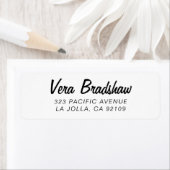 Retro Modern Script Einfache Rücksendeadresse (Insitu)