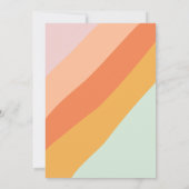 Retro Modern Script Pastel Stripe Graduation Party Einladung (Rückseite)