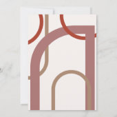 Retro Modern Simple Geometric Einladung (Rückseite)