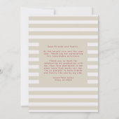 Retro Modern Stripe Photo High School Grad Dankeskarte (Rückseite)