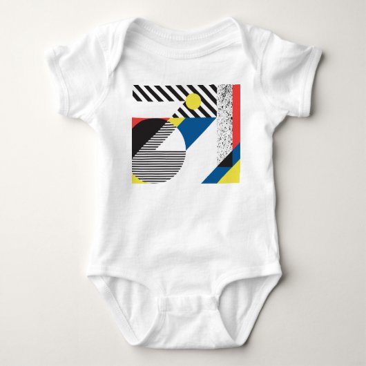 Retro Modern Style Backdesign Baby Strampler (Vorderseite)
